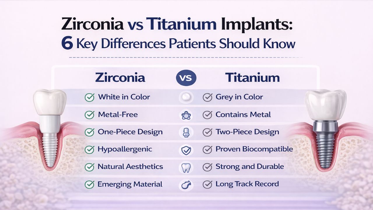 Zirconia vs Titanium Implants: 6 Key Differences Patients Should Know