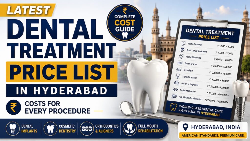 Latest Dental Treatment Price List in Hyderabad
